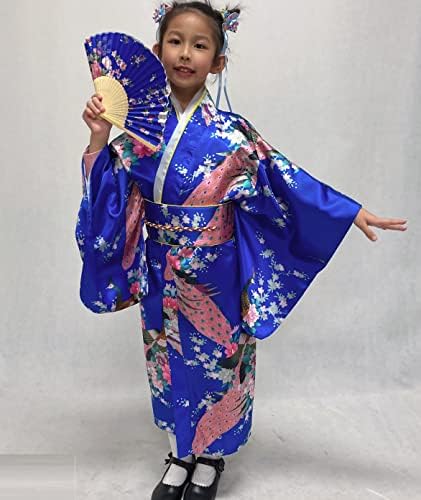 Japanese Traditional Dress Kimono Robe for Kids Girls Costume
