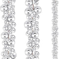 2 Pcs 15 ft Christmas Ball Ornament Garland, Silver
