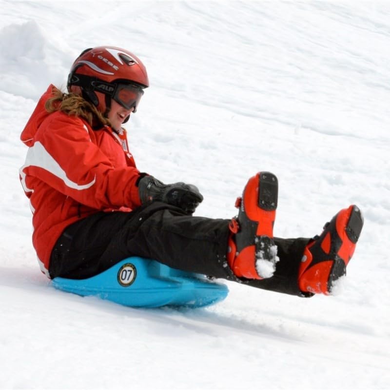 Freestyle Mini Luge Snow Sled – Made in USA – Lightweight Steerable Sit-Down Racer