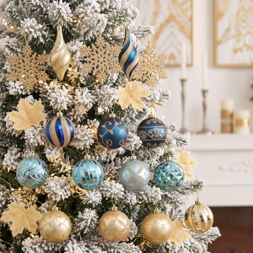 Valery Madelyn 40ct Christmas Tree Decorations Ball Ornaments Set Medium