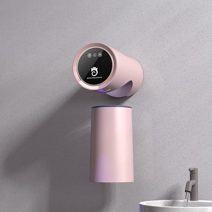 Toothbrush Cleaner & Toothbrush Holder,3-in-1 UV Toothbrush Sanitizer with Magnetic Cup Holder and Toothpaste Storage, Dual Mode Drying, 120s Quick Clean (Pink)