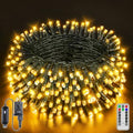BrightChristmas 500 LED 164 FT Christmas Lights, Waterproof Outdoor String Lights with Remote and Timer, Christmas Tree Lights with 8 Modes Dimmable, Fairy Lights for Holiday Decor (Warm White)