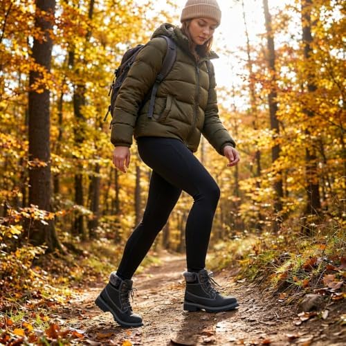 COTTIMO Womens Snow Hiking Winter Boots Casual Fur Lined Fashion Boots