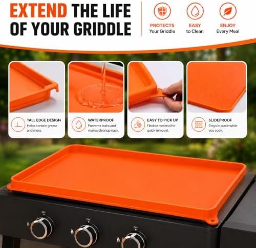 Silicone Griddle Cover for Flat Top Grill | for Cuisinart CGG-180 17" Portable Griddle Protects Grill Surface From Rust And Dust