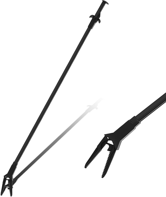Gisafai 1 Pcs Plastic Aquarium Tongs Long Aquarium Tweezers Multi Purpose Trimming Feeding Aquariums Tools for Fresh Water Saltwater Fish Tanks Coral Plant (27 Inch)
