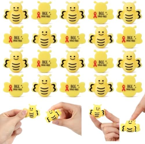 Thenshop 50 Pcs Red Ribbon Week Anti Drug Stress Balls Bulk
