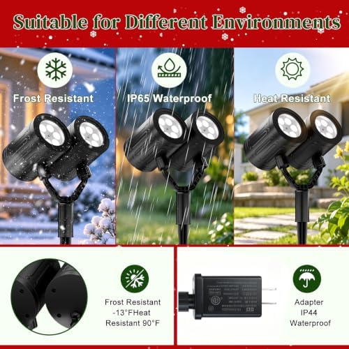 Christmas Snowflake Projector Lights Outdoor Double Head