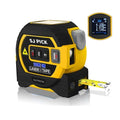 Voice Intelligent Tools 3-in-1 Laser Tape Measure ，Digital Measuring Tape Ruler-LCD Backlight 5M/16Ft Tape & Laser 100m/328Ft Rangefinder，Crosshairs Markings，Data Storage (Yellow, 100m/328ft)