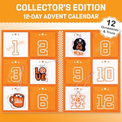 Tennessee Vols 12-Day Christmas Ornament Advent Calendar Football Fan Gift