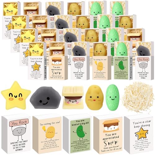 50 Sets Appreciation Gifts Bulk Positive Party Favors, Mixed 5 Styles