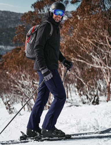 Moosehill Men's Fleece-Lined Snow Pants: Zippered Inner-Thigh Vents