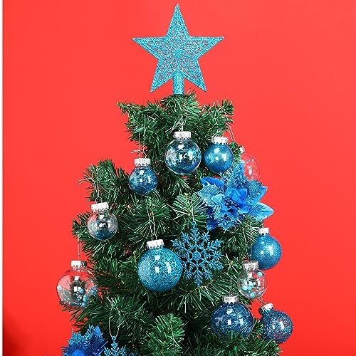 Jenaai Blue 74 Pcs Christmas Ball Ornaments Tree Decorations