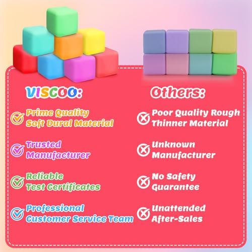 VISCOO 60 Pack Slow Rising Stress Cube, Stress Balls Fidget Squishy Toys