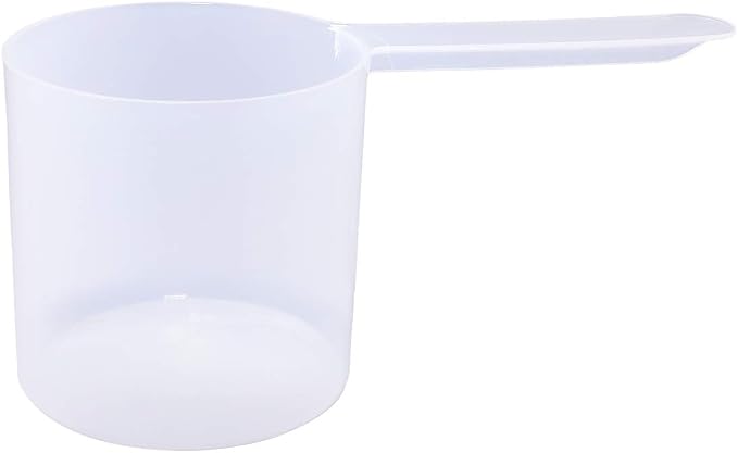 118.4cc Long Handle Measuring Scoop (1/2 Cup / 4 oz / 118.4mL) - Heavy-Duty Plastic Spoon for Powders, Protein, Coffee, and Baking, 1-Pack