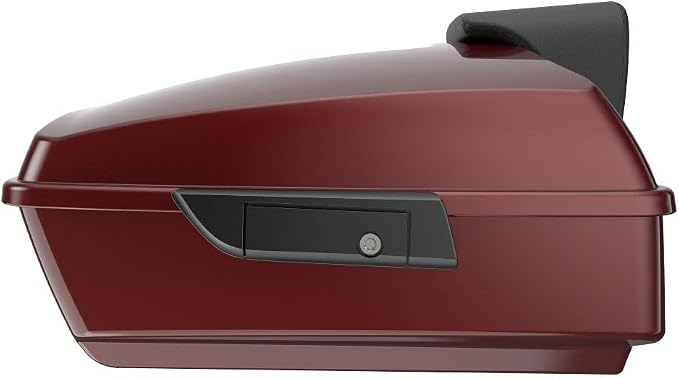 Advanblack Road Glide Tour Trunk Pack Stiletto Red Chopped Tour Trunk Pack Backrest Pad for '97-'25 Harley Touring Road King Street Glide Electra Glide CVO models
