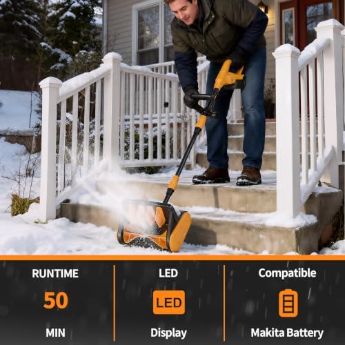 Electric Snow Shovel with Battery and Charger, Cordless Snow Blower