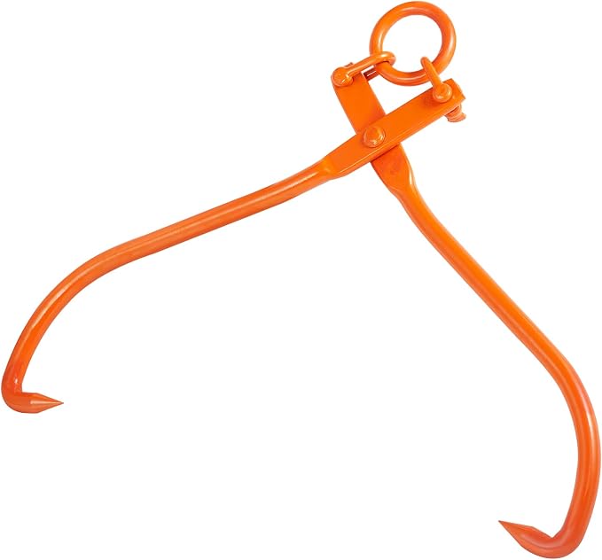 VEVOR Log Skidding Tongs, 32 inch 2 Claw Log Lifting Tongs, Heavy Duty Steel Lumber Skidding Tongs, 1543 lbs/700 kg Loading Capacity, Log Lifting, Handling, Dragging & Carrying Tool