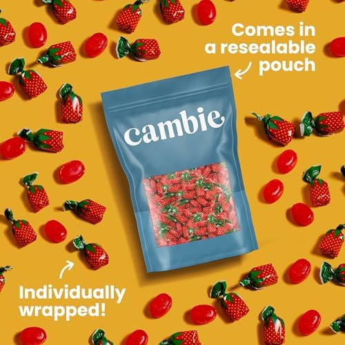 Strawberry Hard Candy Individually Wrapped by Cambie - 4 lbs of Hard Candy