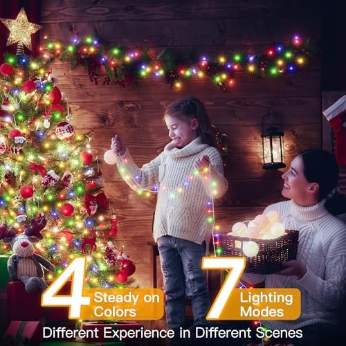 Ollny 200LED Color Changing Christmas Lights Christmas Lights with Remote
