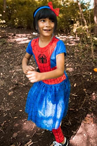 Marvel Spider-Man Girls' Cosplay Tutu Dress and Leggings Set Toddler to Little Kid