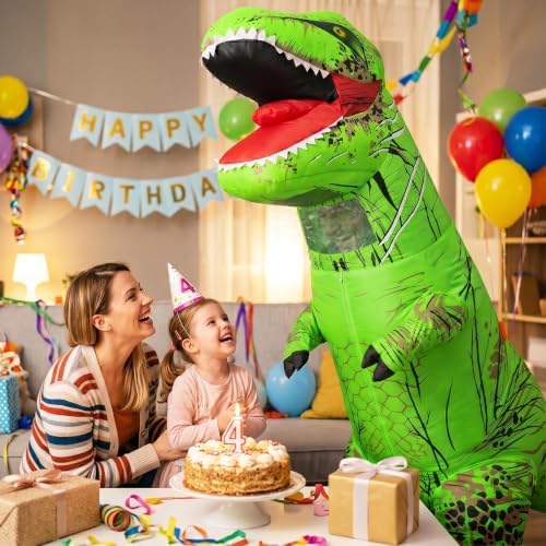 Inflatable Dinosaur Costume for Kids and Adults, Blow Up Party Suit