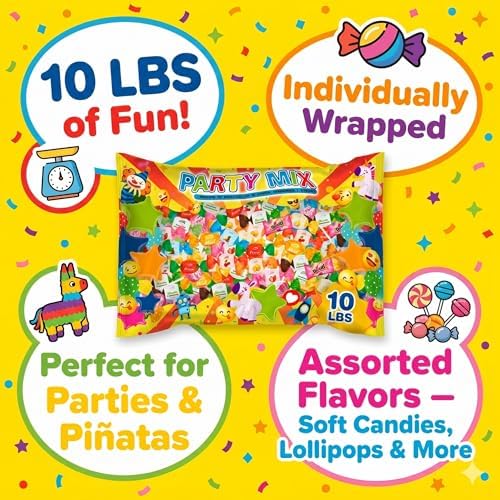 Halloween Ultimate Party Mix Candy, Individually Wrapped Candy, 10 lb
