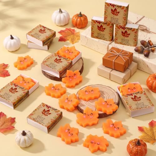 24 Sets Thanksgiving Leaf Gifts Believe in Yourself Fall Party Favors