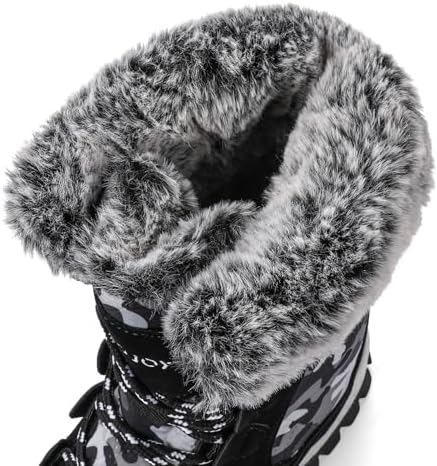 COOJOY Womens Waterproof Winter Snow Boots Warm Shoes Furry Mid Calf Lightweight Walking Hiking Booties