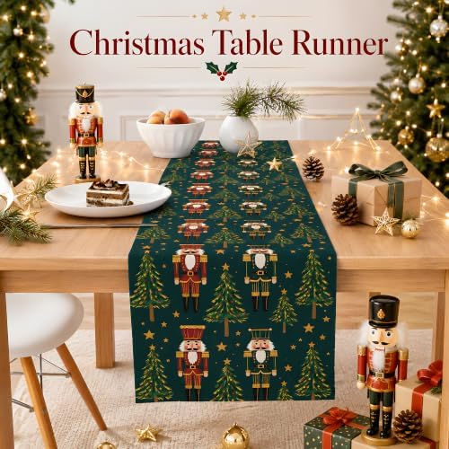 Christmas Decorations - Nutcracker Christmas Table Runner Home Party Decor