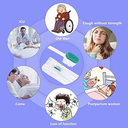 Disposable ICU Suction Toothbrush Sputum Suction Sponge Swab Sponge Toothbrush - 50 pcs