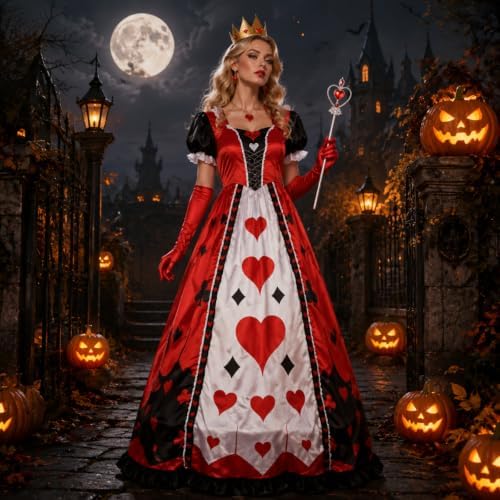 Tellingyou 8 Pcs Halloween Queen Costume Set