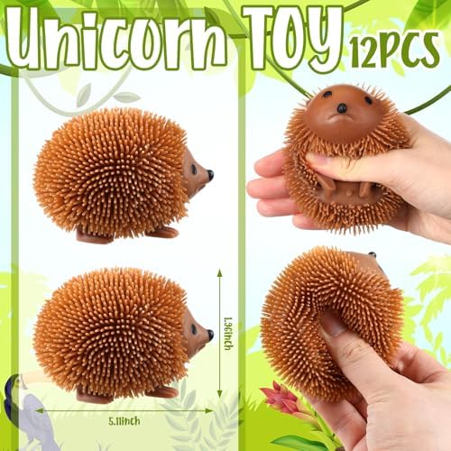 Meooeck 12 Pcs Hedgehog Fidgets Balls for Adults Hedgehog Party Favors