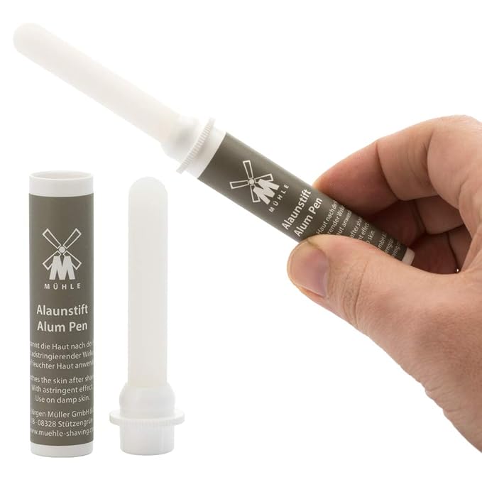 MÜHLE Sea Buckthorn Shaving Essentials Bundle – Includes Shaving Cream (75ml), Aftershave Balm (100ml), All Natural Alum Stone Styptic Pencil | Complete Shave Care Kit for Men