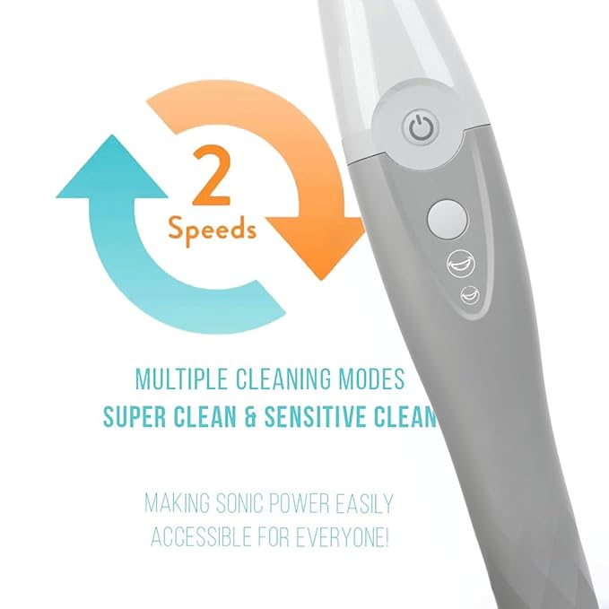 Tao Clean UV Sanitizing Sonic Toothbrush and Cleaning Station, Electric Toothbrush, Dual Speed Setting, London Fog