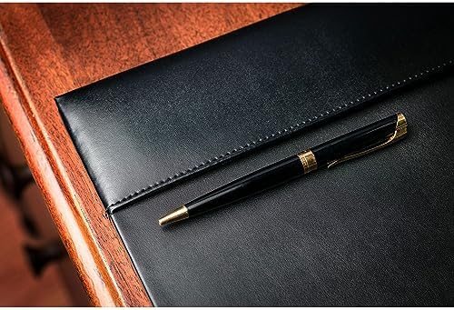 Dacasso Black 30" x 18" Desk Pad/Desk Mat/Desk Protector, Bonded Leather, 30.00 x 18.00 x 0.50 (PR-1403)
