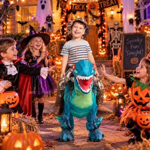 GOOSH Inflatable Dinosaur Costume for Kids Halloween Costumes Boys Girls Funny Blow up Costume for Halloween Party Cosplay…