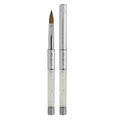 Mia Secret PREMIER NAIL BRUSHES 100% Kolinsky Hair MADE IN USA Prenium Nail Art Brushes (Silver, 8 OR)