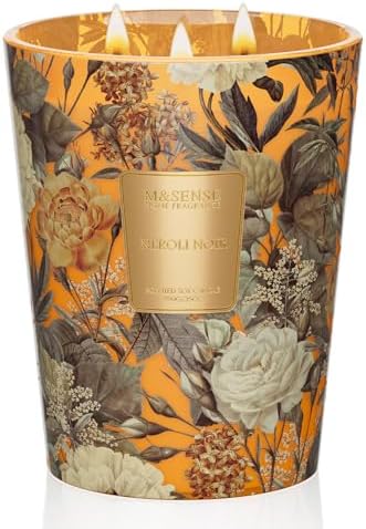 M&SENSE Neroli Noir Soy Candle, 35oz 3-Wick, Relaxation Gifts for Women