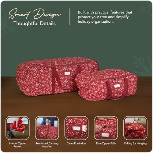 Covermates Christmas Tree Duffel Bags, 2-Pack, Fits 7.5 ft & 9-11 ft Trees