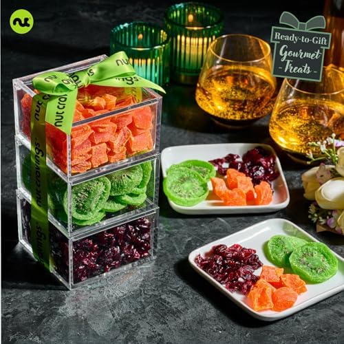 NUT CRAVINGS - Dried Fruits Acrylic Tower (3 Tier Assortment)