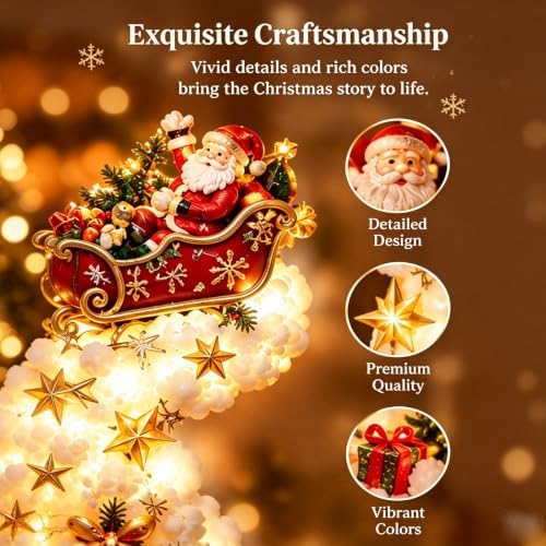 Christmas Magic Trail Wall Light, LED Cascading Holiday Decor，A3