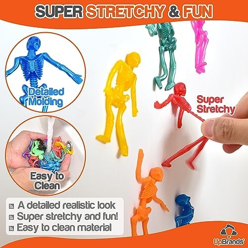 UpBrands 2880 Stretchy Skeletons Bulk Halloween Party Favors for Kids