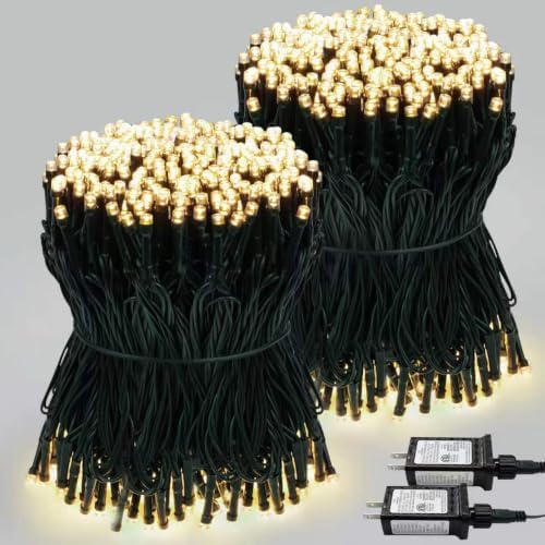 2 Pack 800 LED Christmas Lights 13 Modes Extra-Long Christmas Tree Lights