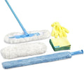 E-Cloth Duster & Cleaning Bundle - Microfiber Cloth Set, Includes Flexi-Edge Floor Dusting Mop, High Performance Dusting Cloth & Glove, Cleaning Wand, and Replacement Mop Head
