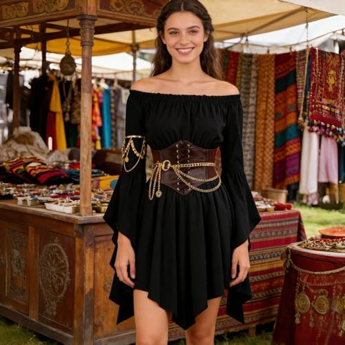 Renaissance Costume Women Pirate outfit Ren Fairy Dress Halloween Costume