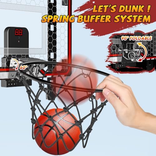 HopeRock Indoor Basketball Hoop for Kids, Mini Hoop Over the Door