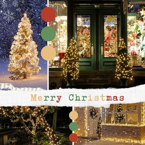 KAQ 4pack 400LED Solar String Lights Outdoor Waterproof Warm White