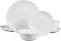 Dinnerware Sets for 4, 12 Piece White Opal Glass Dish Set | Plates and bowls with dishwasher and microwave safe features, chip and scratch resistant dishware for everyday use