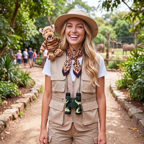 5 Pcs Safari Costume for Women Halloween Cosplay Outfit