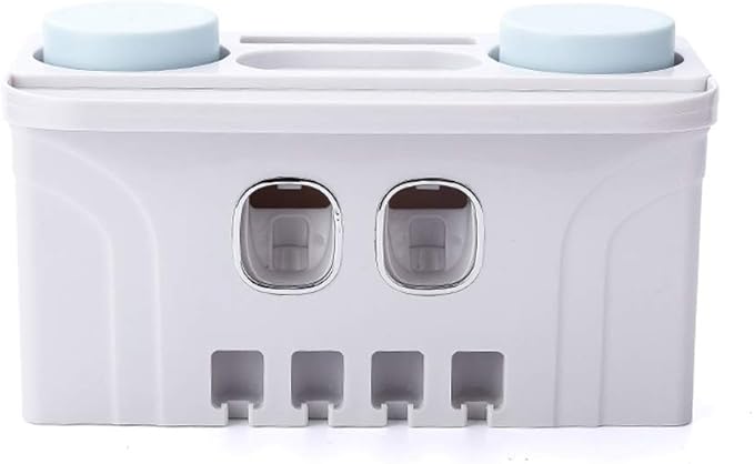 Toothbrush Rack Toothbrush Rack Free Punching Mouthwash Toothbrush Cup Wall-Mounted Bathroom Wall-Mounted Wall-Mounted Integrated Toothpaste Squeezer Bathroom Toothbrush Holder(B)